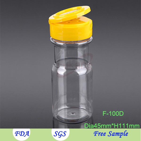 250ml plastic spice jar seal wholesale salt and pepper shaker bottle seasoning jar