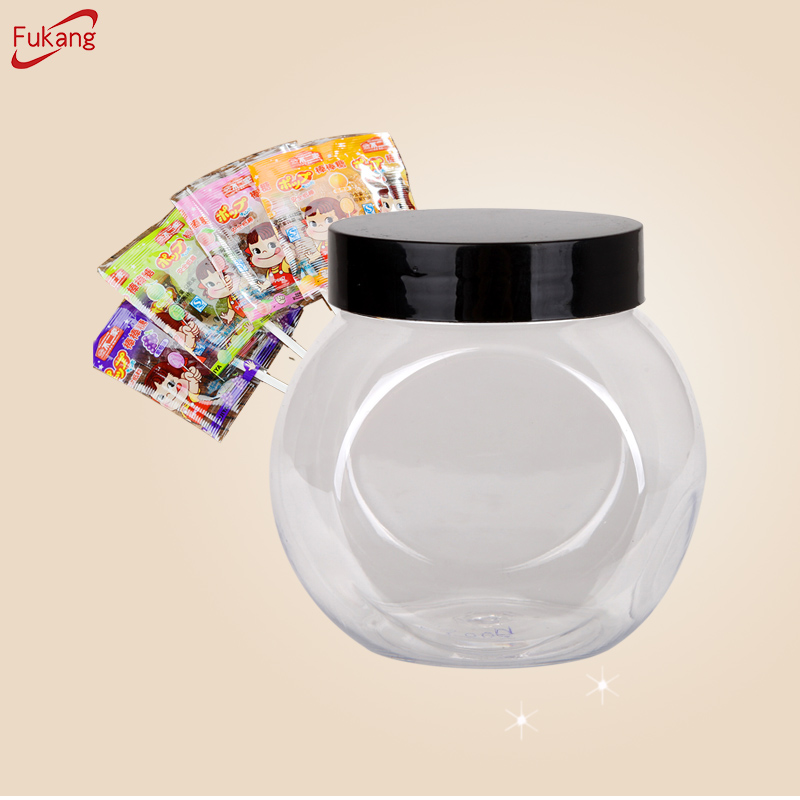 Most popular clear round PET plastic jar, food grade plastic container