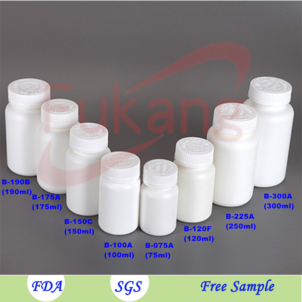PE white 150ml pharmaceutical plastic bottle for tablets with pop top in India 150cc