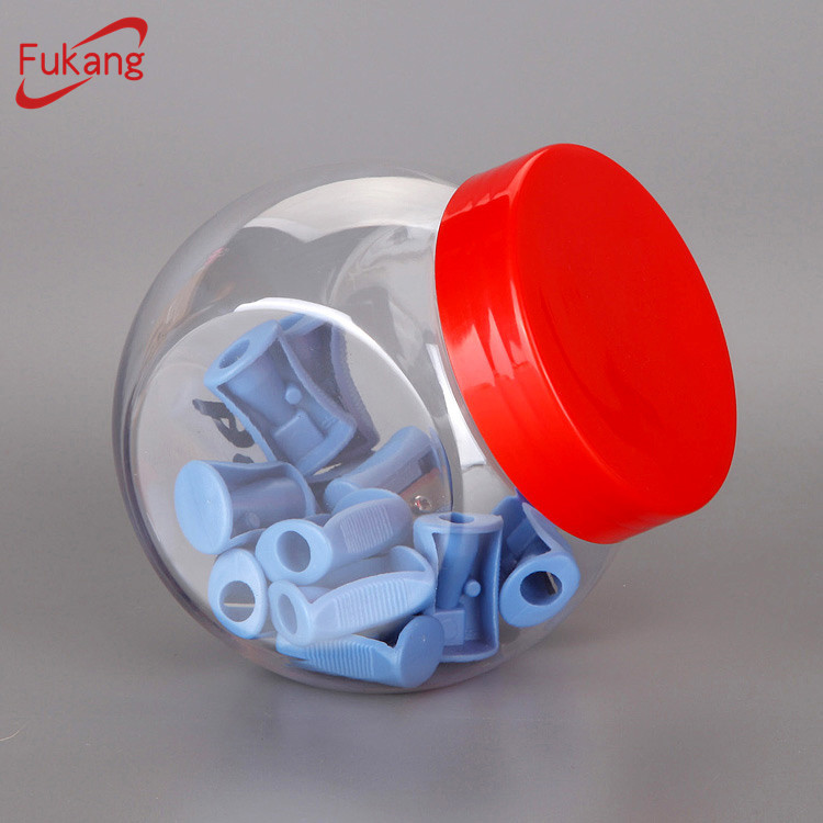1 Litre Transparent PET Food Container, Plastic Ball Container with Handle lid Manufacturer