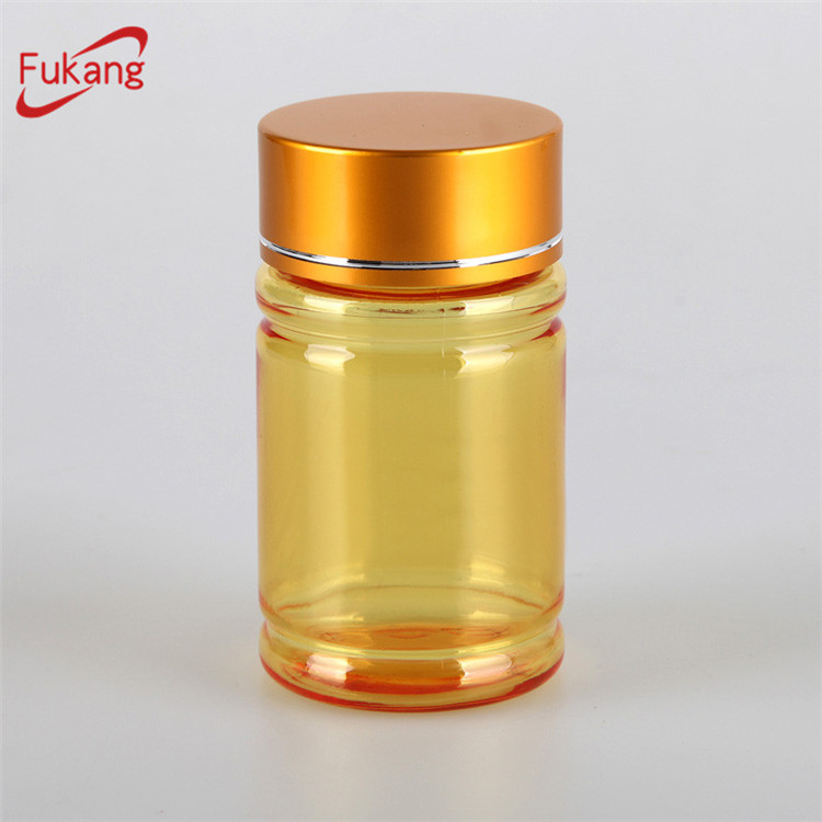 60cc Mini Empty Bottles Plastic for Capsules, Clear Plastic Bottles with Label