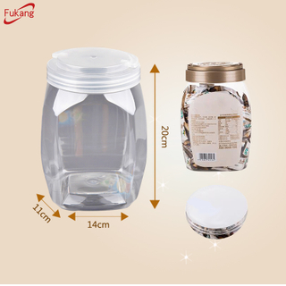2018 Best selling Wholesale plastic sealing clear airtight Cereal nut tea candy storage Large Jars