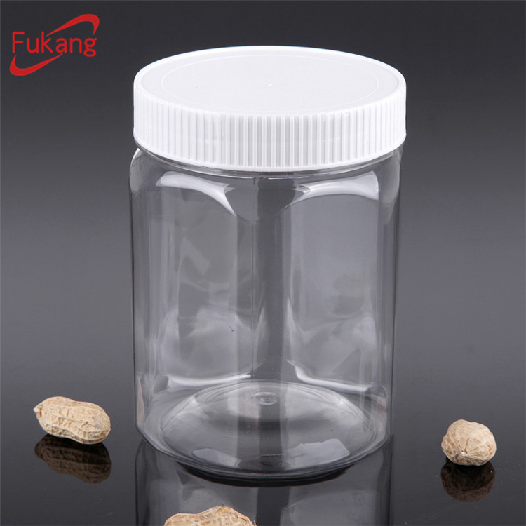 850ml plastic food container bottle dry fruit packaging PET jar with screw cap