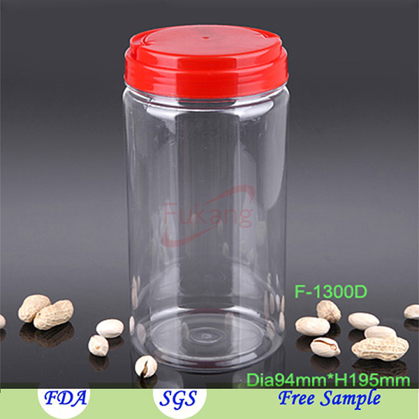 1000ml round bee honey bottles ,wide mouth pet bee honey ,clear bee honey plastic 1L PET bottle