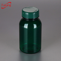 150ml empty vitamin supplement bottles plastic with double caps.150cc plastic pill bottles flat on sale