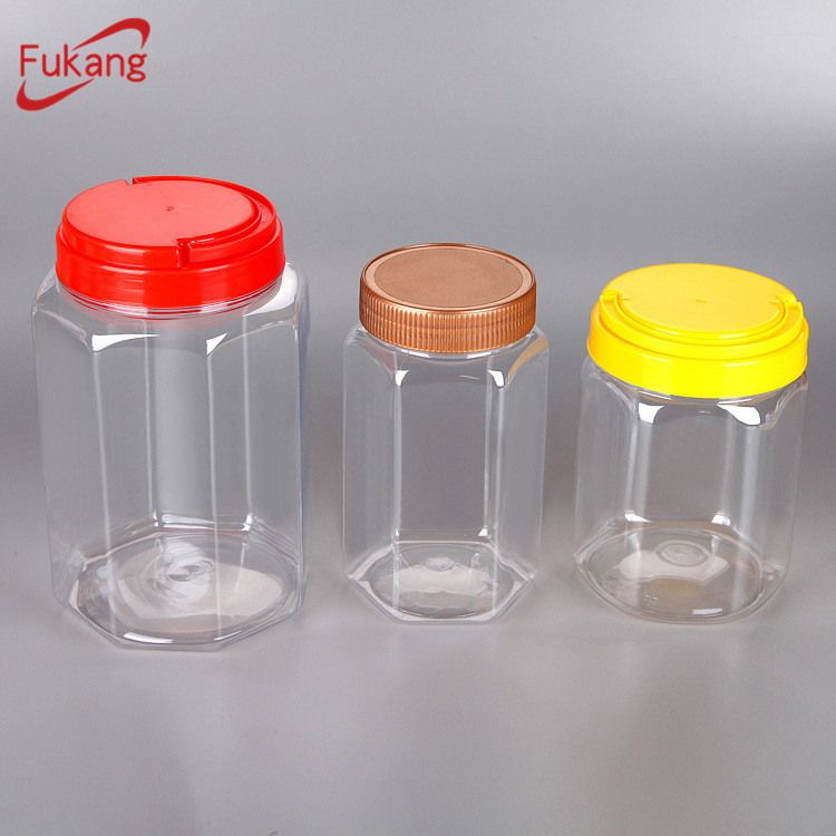 850cc clear plastic food packaging ODM/OEM plastic candle jars with cap, airless plastic nuts bottle making factory