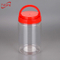 candy plastic container with lid, clear airtight plastic jars, 10oz wide mouth round cylindrical packaging container wholesale