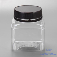 200ml Small Square Clear Plastic Food Containers