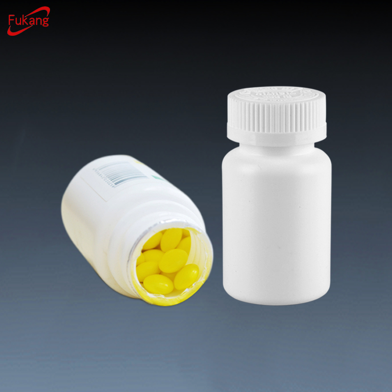 120cc HDPE white disposable round empty plastic pill bottle