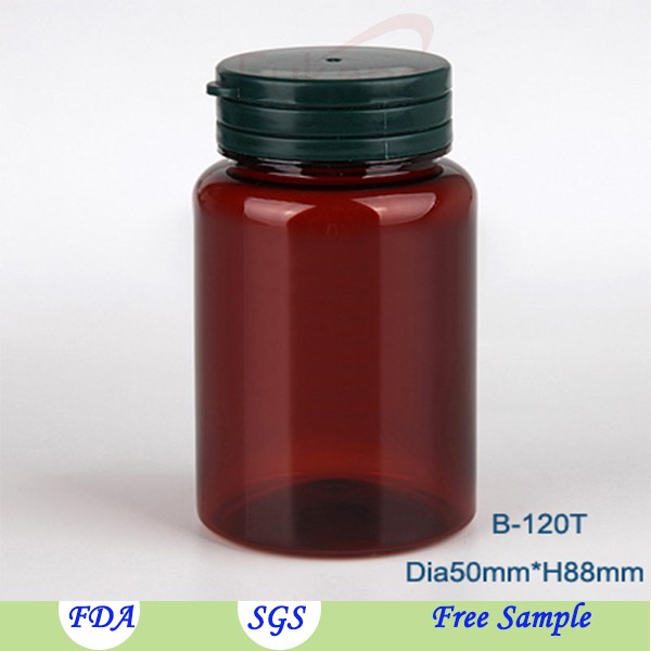300cc PET Transparent Green Medicine Pill Bottle With White Tear Off Cap,PET Plastic Medical Round Bottles