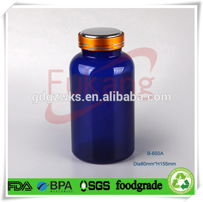 650ml circular health product plastic bottle
