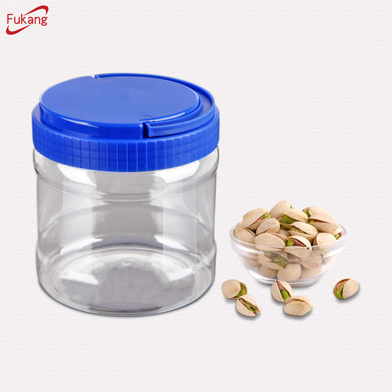 Wholesales Clear Empty plastic bottle jar with handle lid