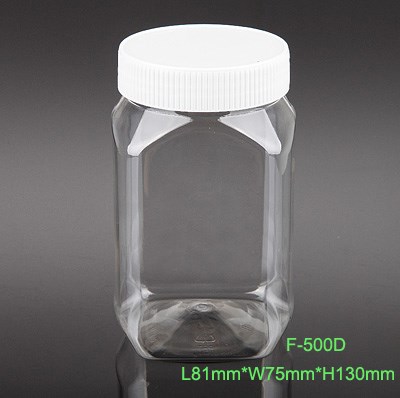 plastic mason jars wholesale food grade Clear Plastic PET Container 550 ml