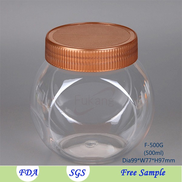 30 oz clear PET ball shape candy jars factory in China,plastic candy containers with sale cap