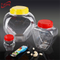 200ml food grade clear Plastic PET jar with anti-theft lid for candy and gift wholesale made in China