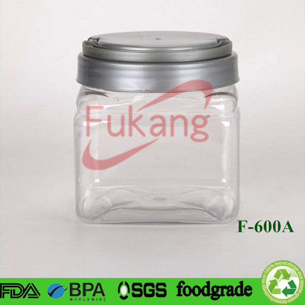triangle shape 780ml food garde plastic container empty and clear plastic jar, wholesale plastic jar