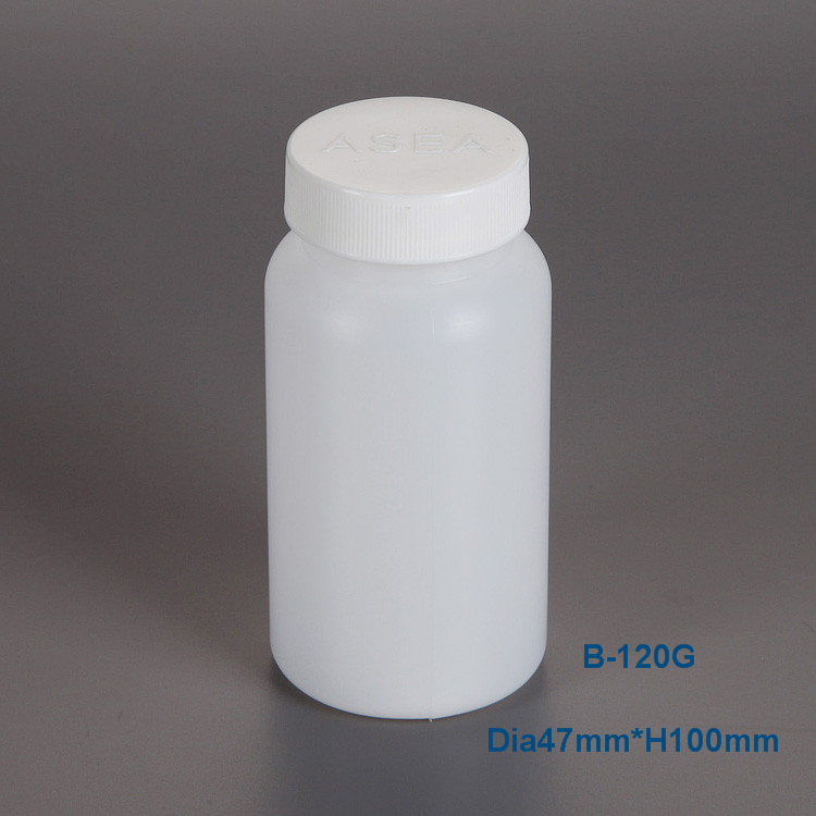Eco-friendly disposable white HDPE round empty plastic pill bottle