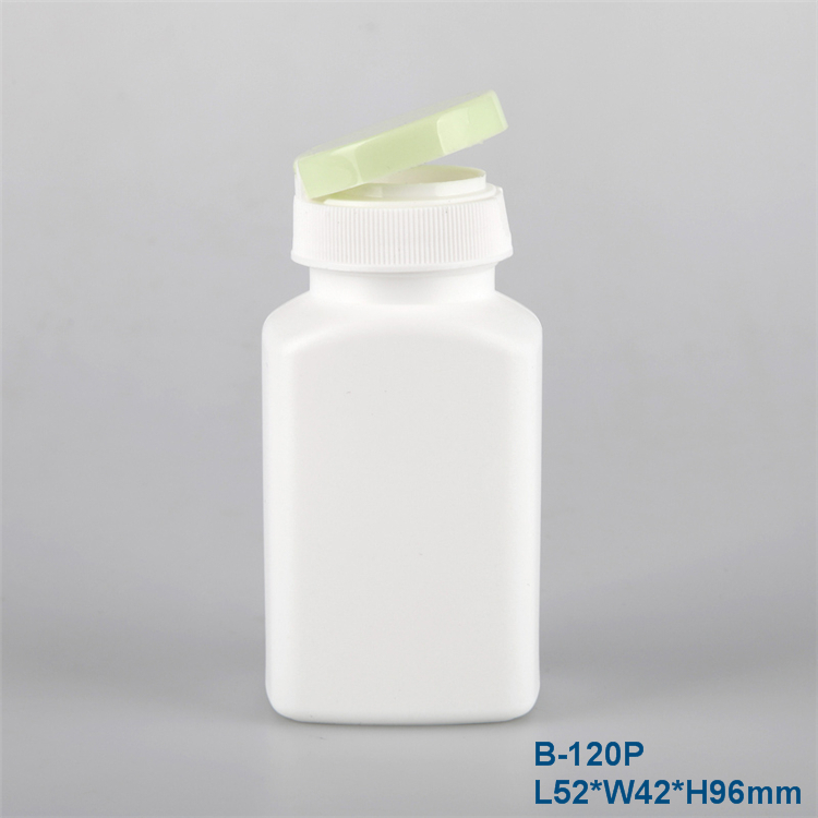 4oz 8oz square hdpe Flip top Cap medicine bottle empty plastic supplement pharmaceutical empty capsule bottles