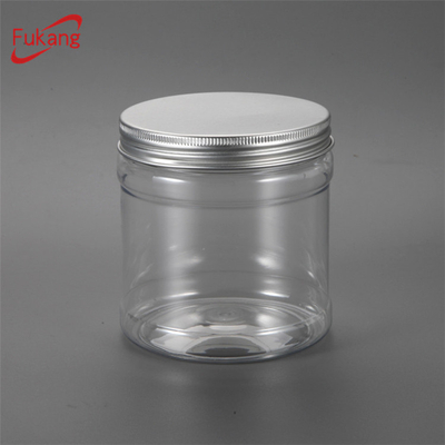 Screw Cap Round 565ml Plastic Cookie Jar PET