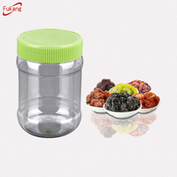 Wholesale 390ml cylindrical food grade chilli sauce plastic jar