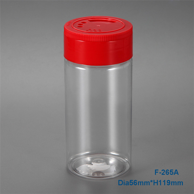 200ml circular spice seasoning plastic bottle