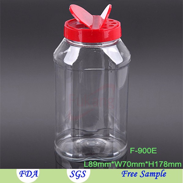 Wholesale plastic spice bottles,16OZ plastic spice jar