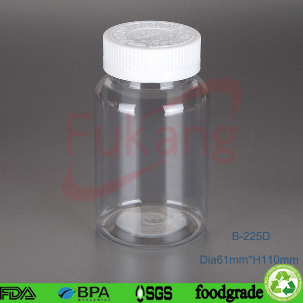 green pet plastic bottle empty ginger plastic bottle Jar 225ml drug capsule Supplements