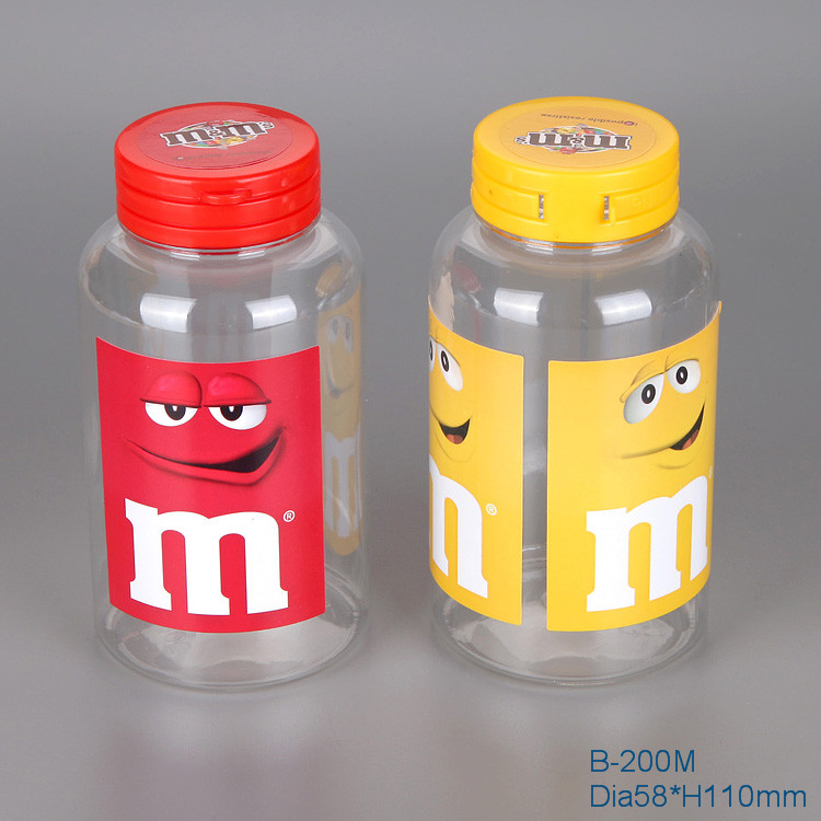 200cc PET round plastic medicine pills bottle
