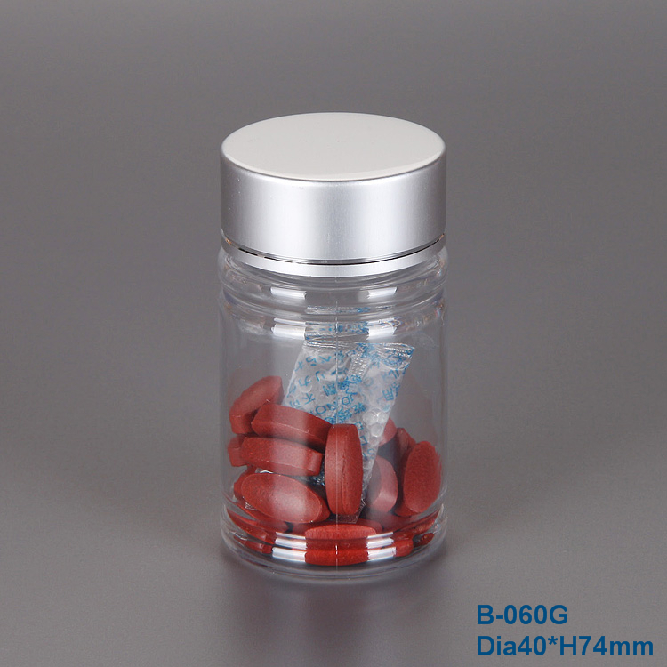 2oz 60cc 60ml wide mouth plastic pill bottle for pharmaceutical capsule