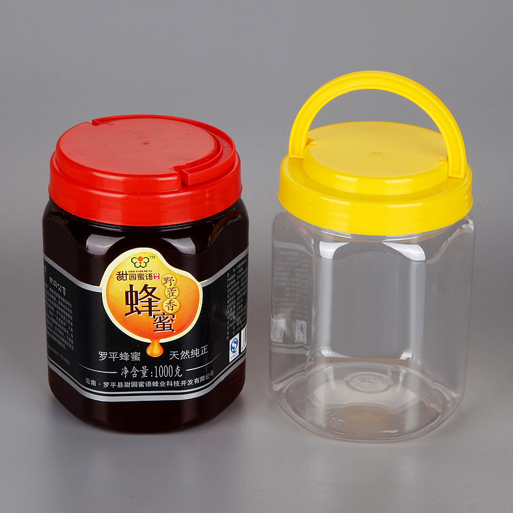 Wholesale Transparent Round Custom Szie PET Plastic Jar
