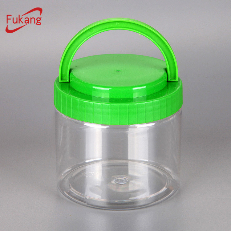 Eco-friendly custom size plastic jar PET food packaging bottle