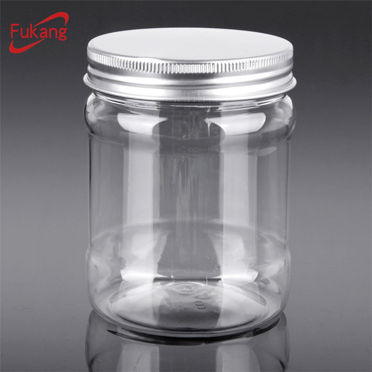 20 oz Clear Plastic PET Peanut Butter Jars with 89-400 Lid Ribbed Peanut Butter Jars Wholesale