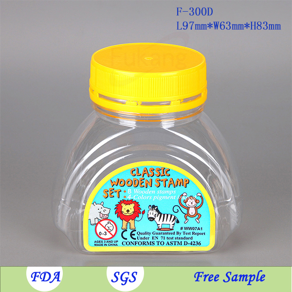 10 oz PET food jar 300ml plastic candy jar with pp cap