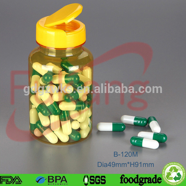 120ml plastic pill bottle for medicine vitamin capsule