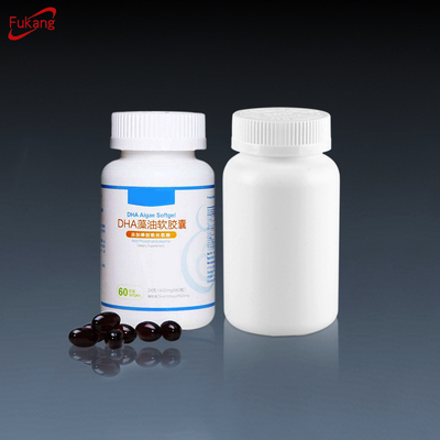 HDPE pharmaceutical grade round bottles with custom labels