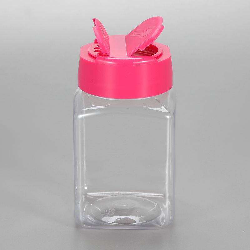 Butterfly Cap 4oz Square Plastic shaker bottles for spices and herbs