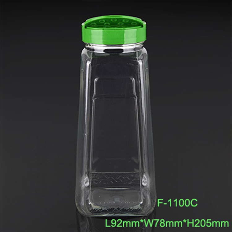 500ml square food plastic bottle