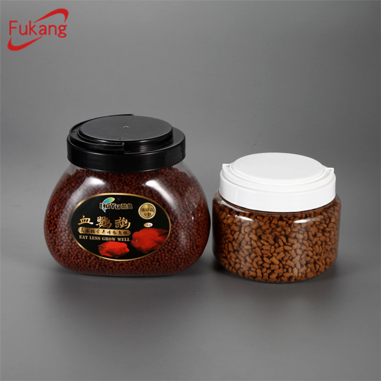 round 1L food grade plastic candy toy jar with silver lid,1000ml PET plastic gift jar ODM/OEM made in China