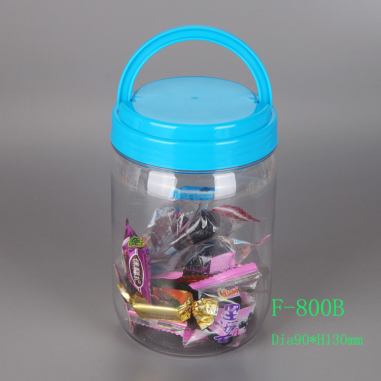 800ml Large Round Plastic Jar With Plastic Screw Cap