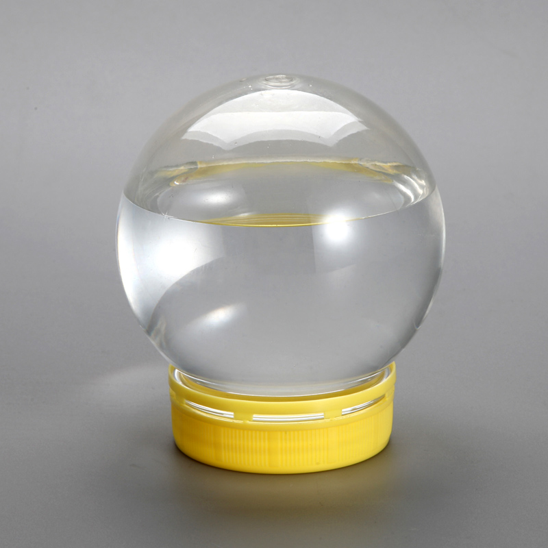 Ball shape clear PET plastic jelly/candy/toy jar with screw lid