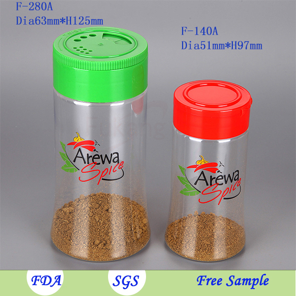 250g Kitchen Food Storage Plastic Spice Containers Jar for Sale