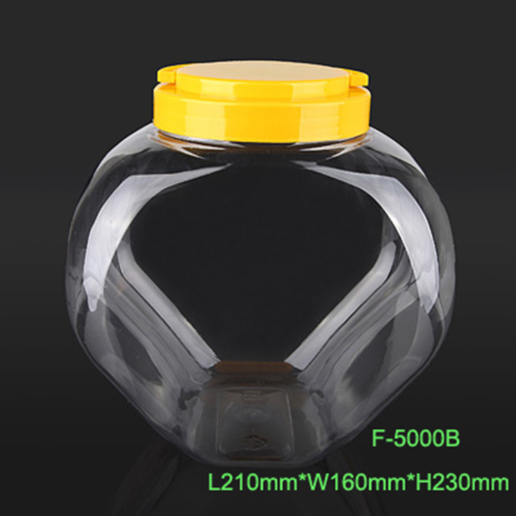 5000ml food grade clear round Plastic PET jar with cap for candy nut gift flowers wholesale made in China supplier