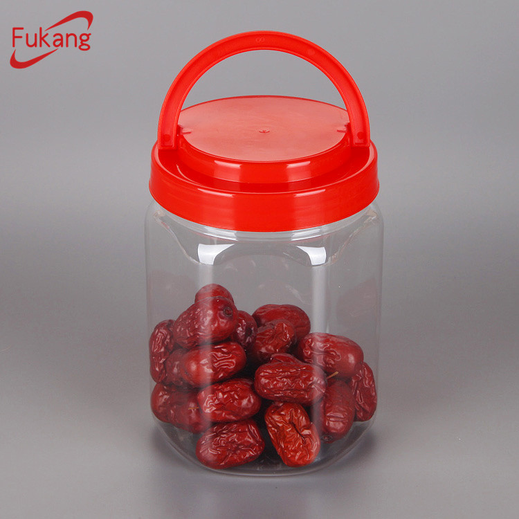Wholesale Clear 750ml PET Food Bottle And PET Container Plastic Candy Bottle,Hexagon Shape Plastic Food Grade Jar