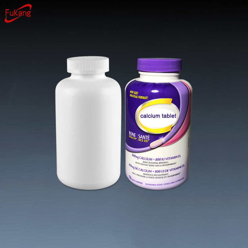 HDPE 500cc round plastic pharmaceutical capsule pills bottles