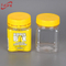 600ml square shaped plastic bottle jar with sliver color seal cap for food grade product / general use packaging candy