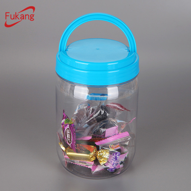 800ml Transparent Food Grade PET Plastic Jar With Screw Top Lid