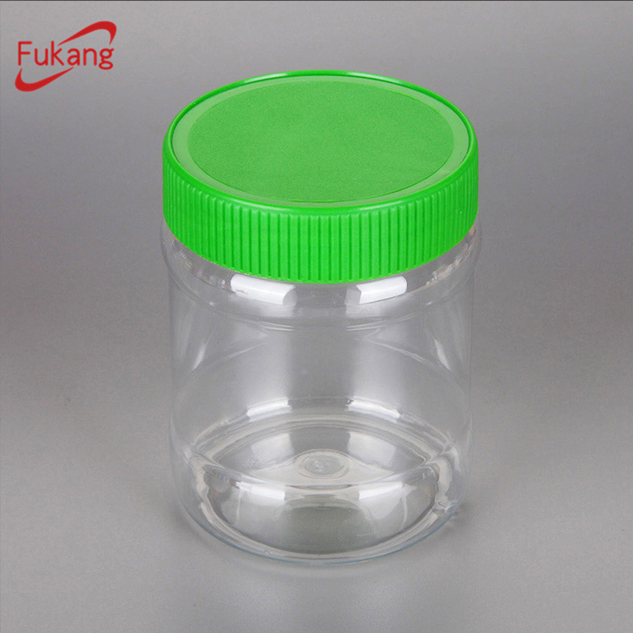 Food Grade 320ml PET Plastic Container Plastic Jars for Peanut Butter Honey Jams