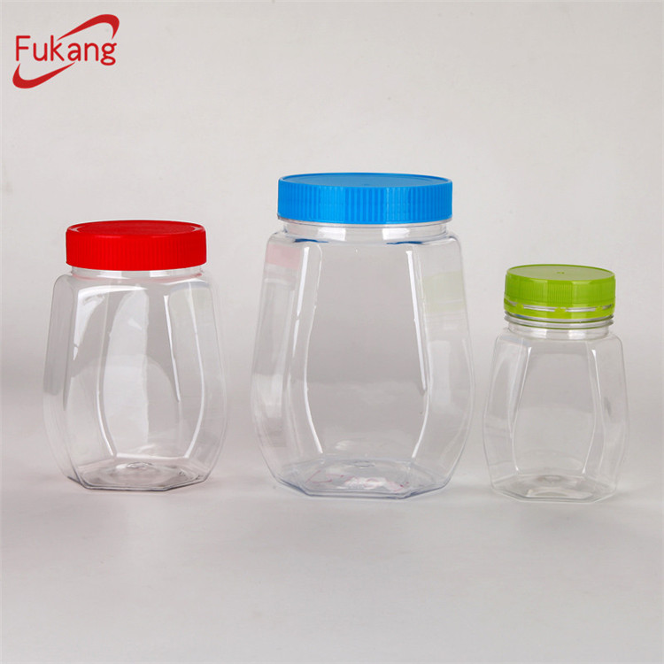 1200ml transparent PET tea coffee sugar jars with screw cap for sale,plastic chocolate container manufacturers