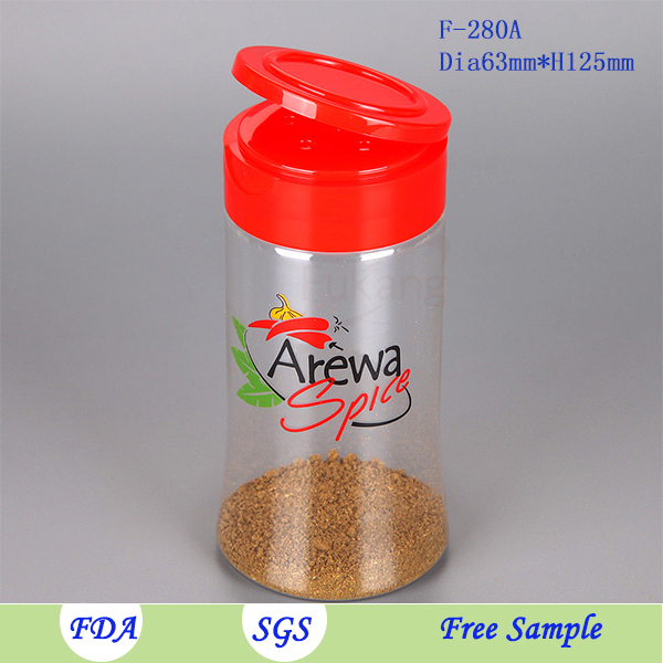 200ml plastic salt and pepper shaker bottle spice jars