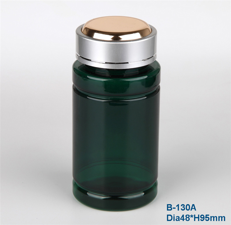 Colorful 130ml PET plastic capsule supplement packaging bottles
